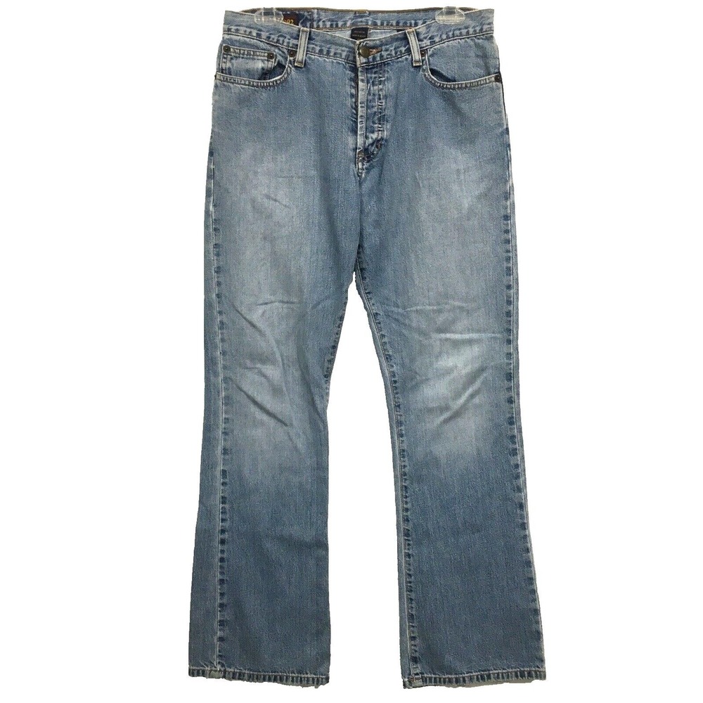 Abercrombie & Fitch Women 4R Boot Cut Jeans Indigo 90s Y2K Hem Chew 1892